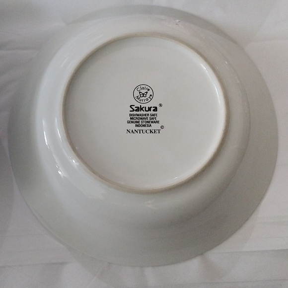 Sakura Nantucket Soup Cereal Bowls by Claire Murraye, Set of 2 - Picture 2 of 8